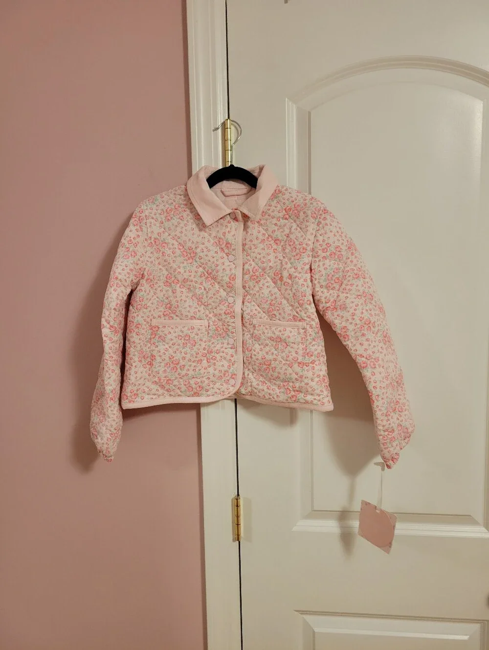 NWT LoveShackFancy x Target Charlotte Roseheart Quilted Barn Jacket - Pink- M